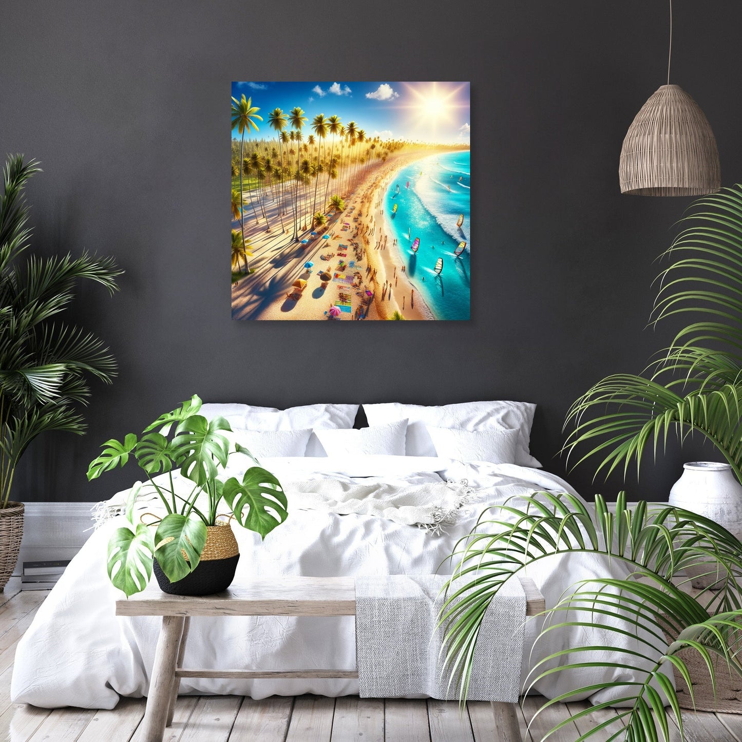 Summer Beach Panorama Canvas