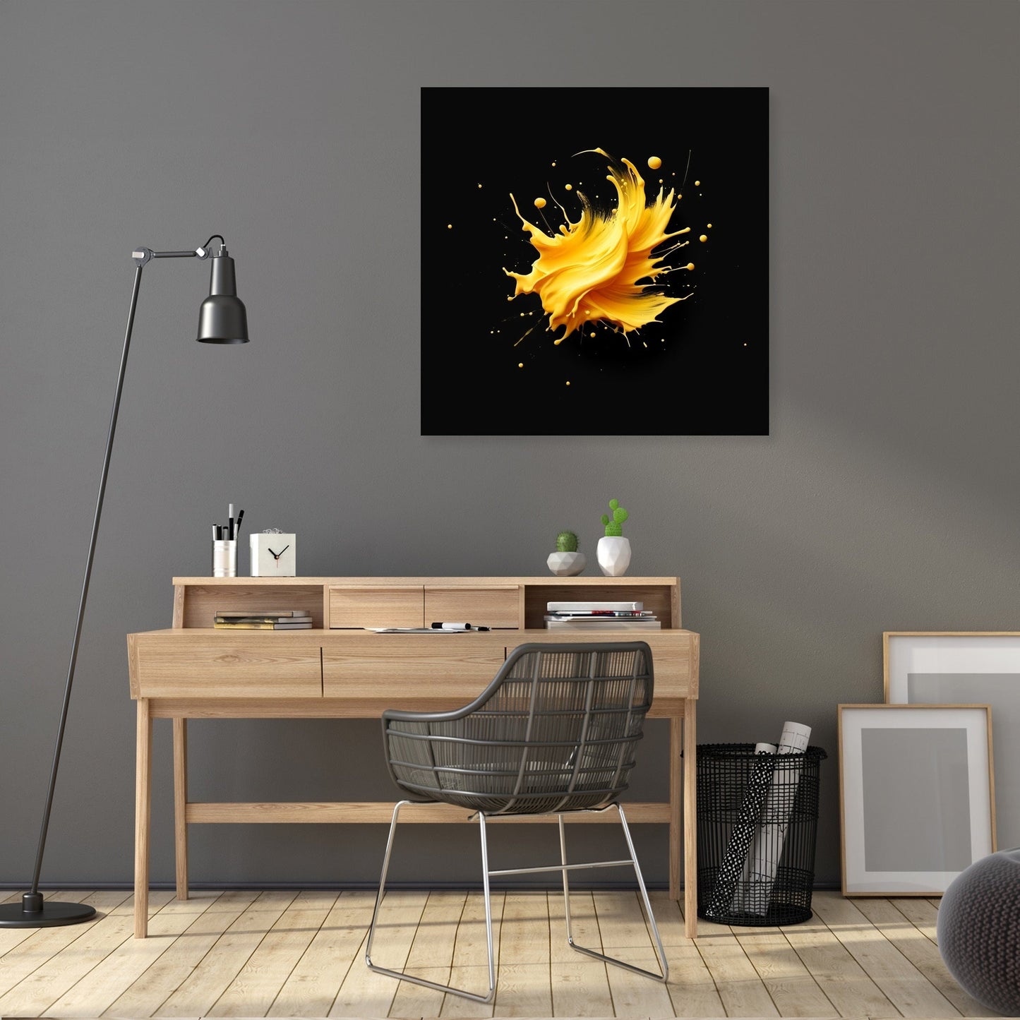 Yellow Burst Canvas