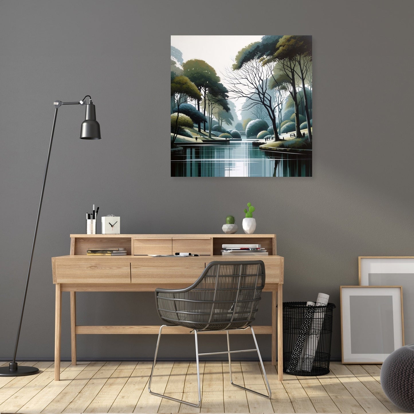 Newcastle Jesmond Dene Minimalist Calm Canvas