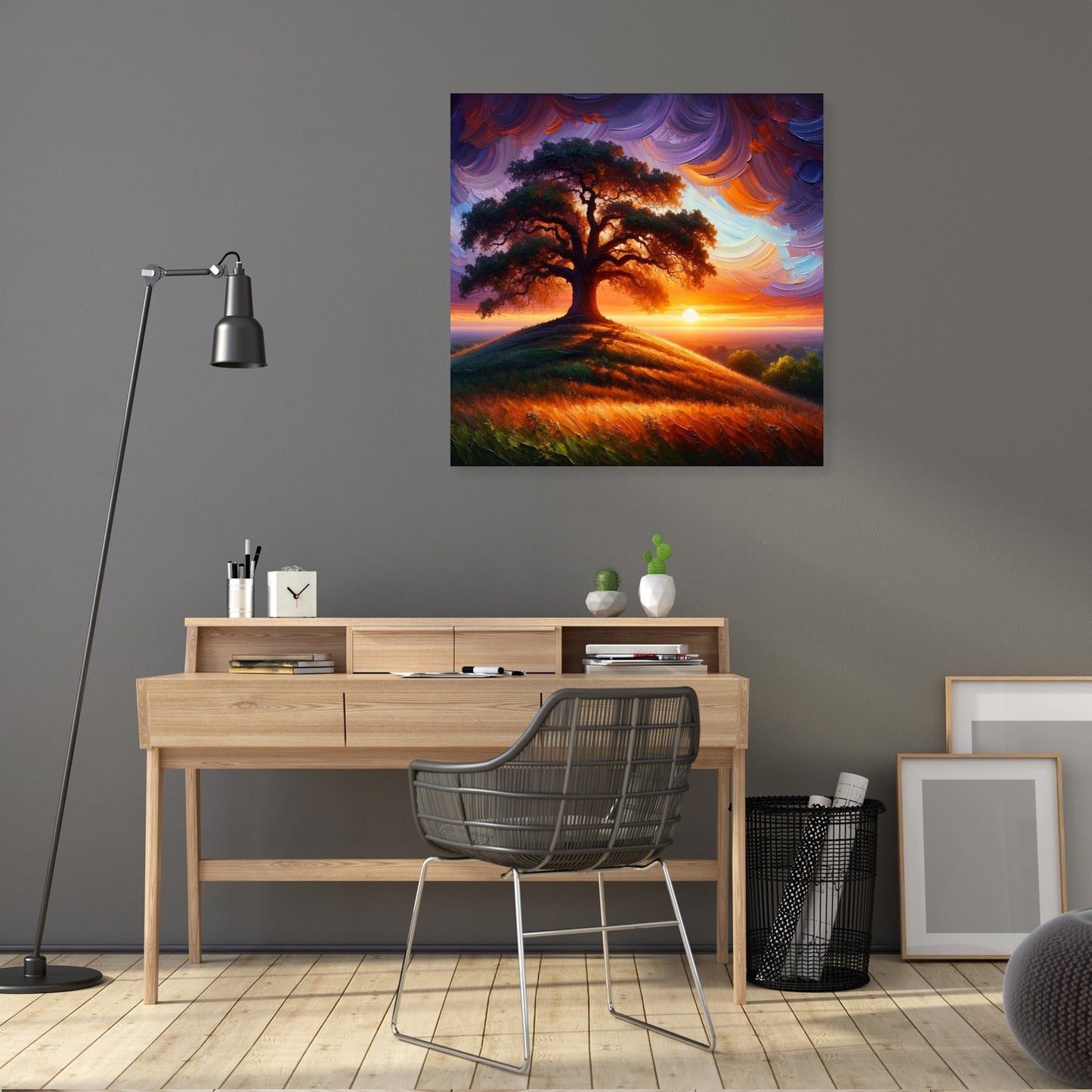 Sunset Oak Canvas