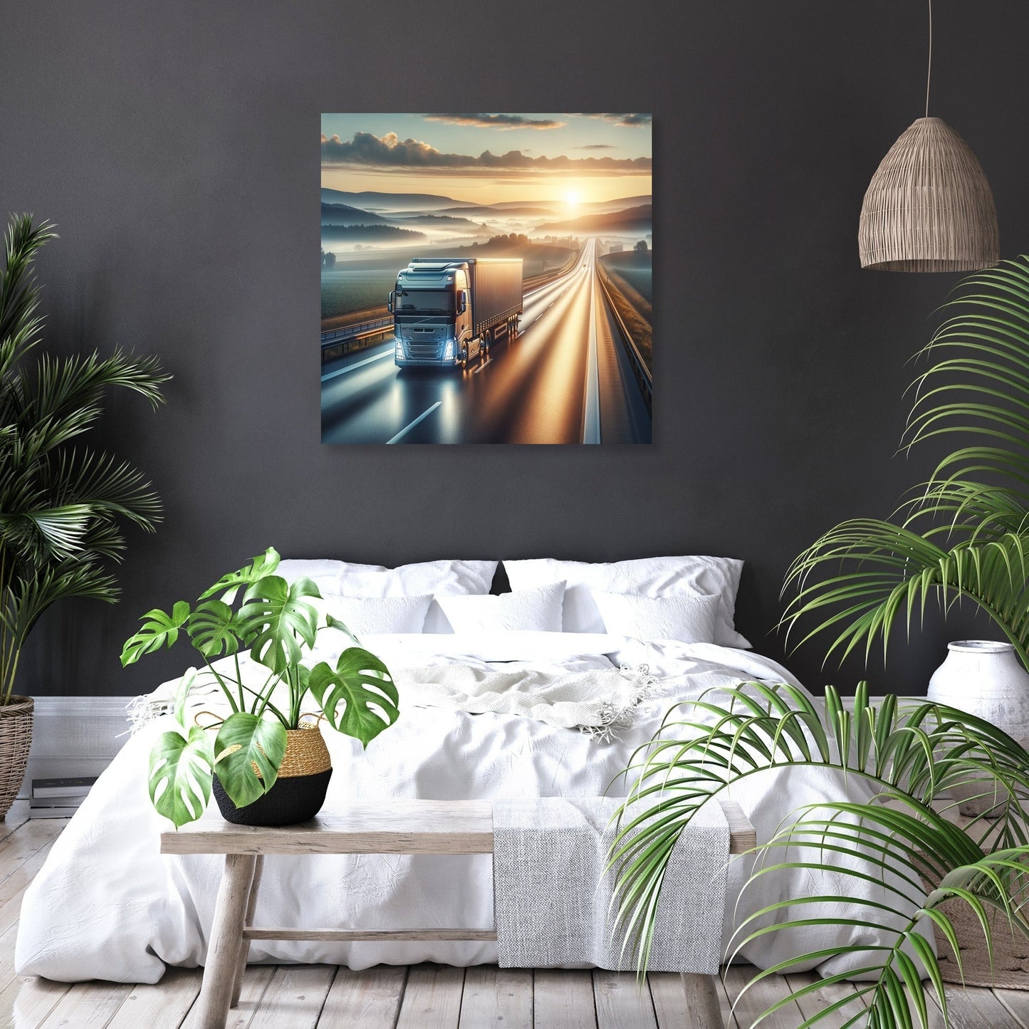 Dawn on the Autobahn Canvas