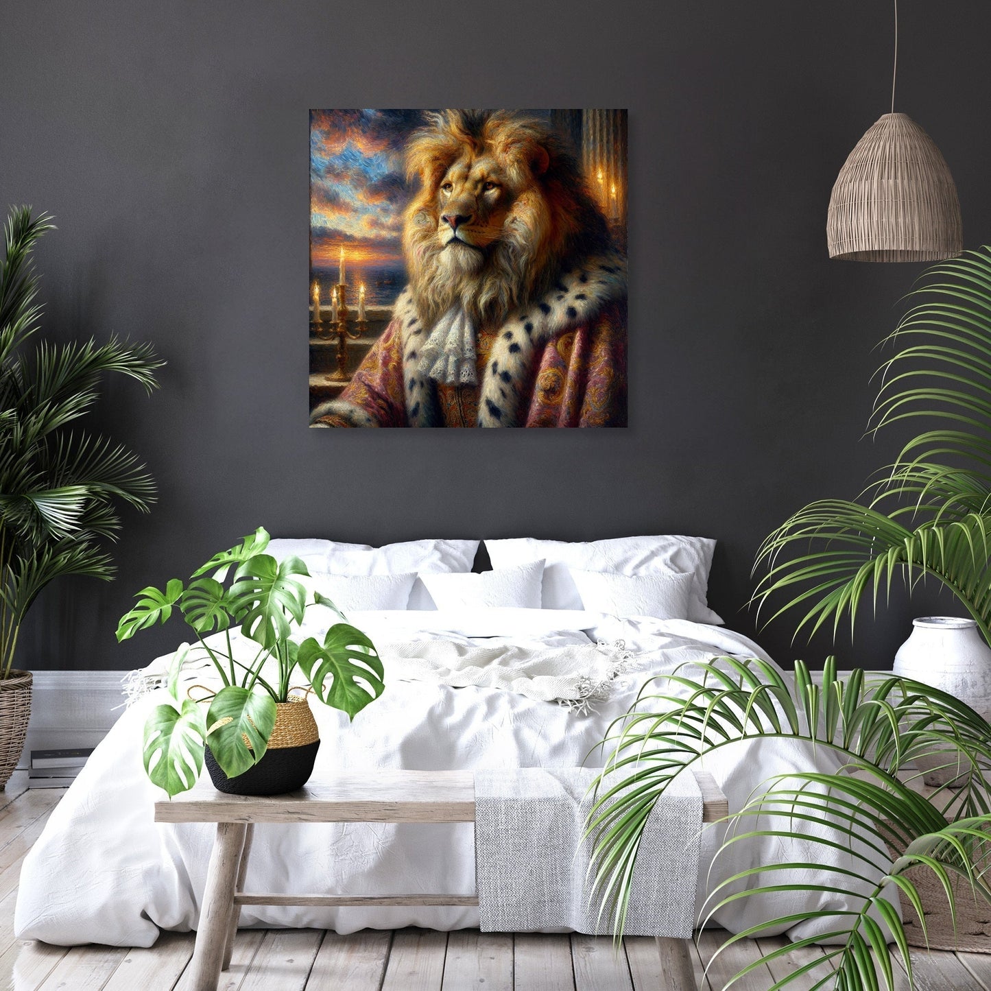 Regal Lion King Impression Canvas