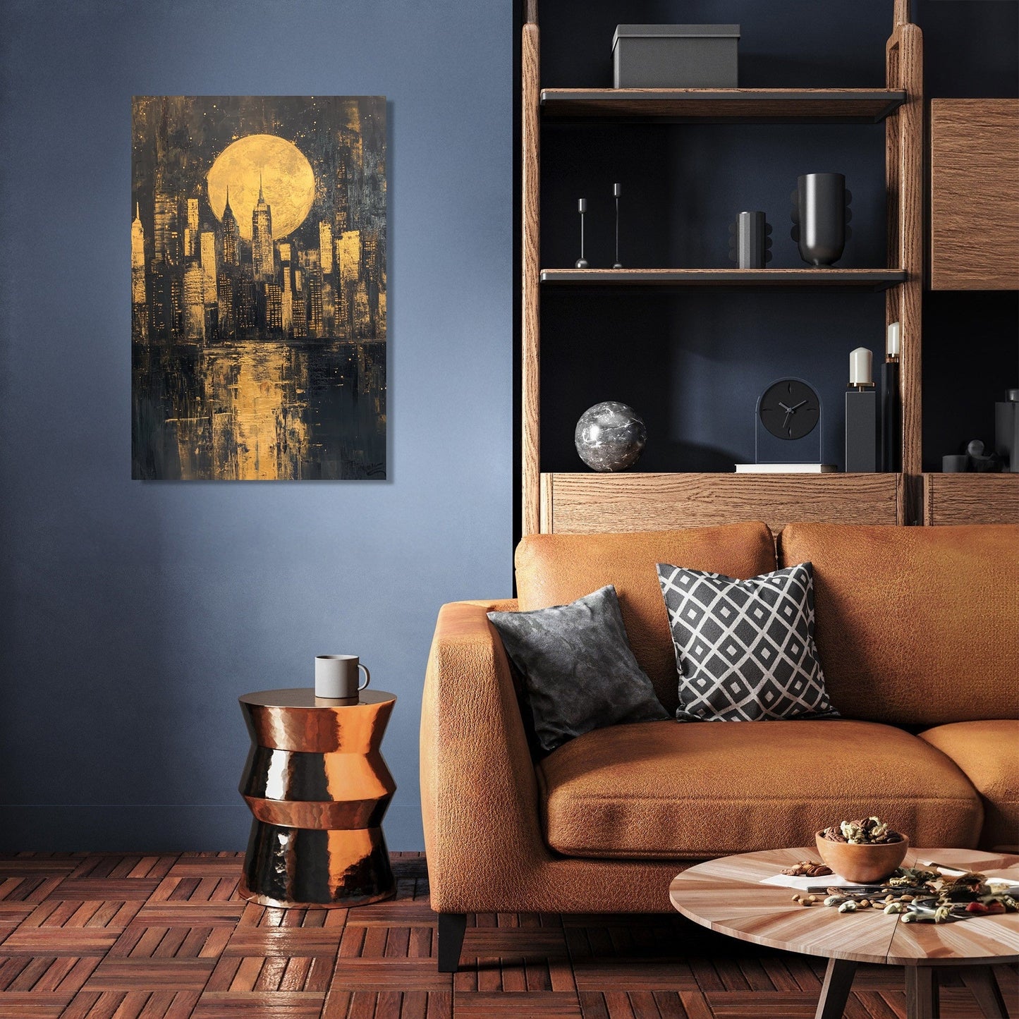 Midnight City Glow Canvas