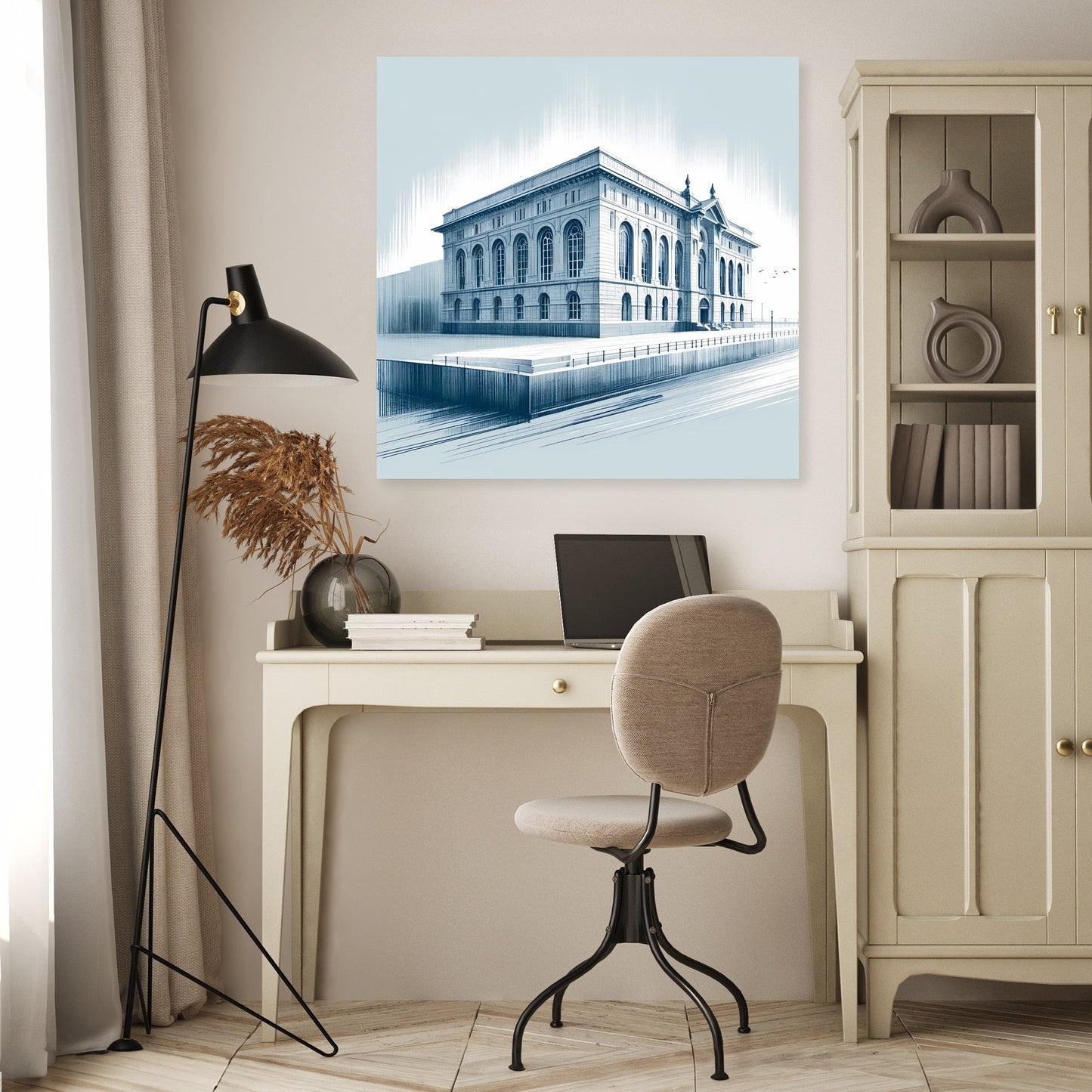 Minimalist Merseyside Maritime Museum Liverpool Canvas