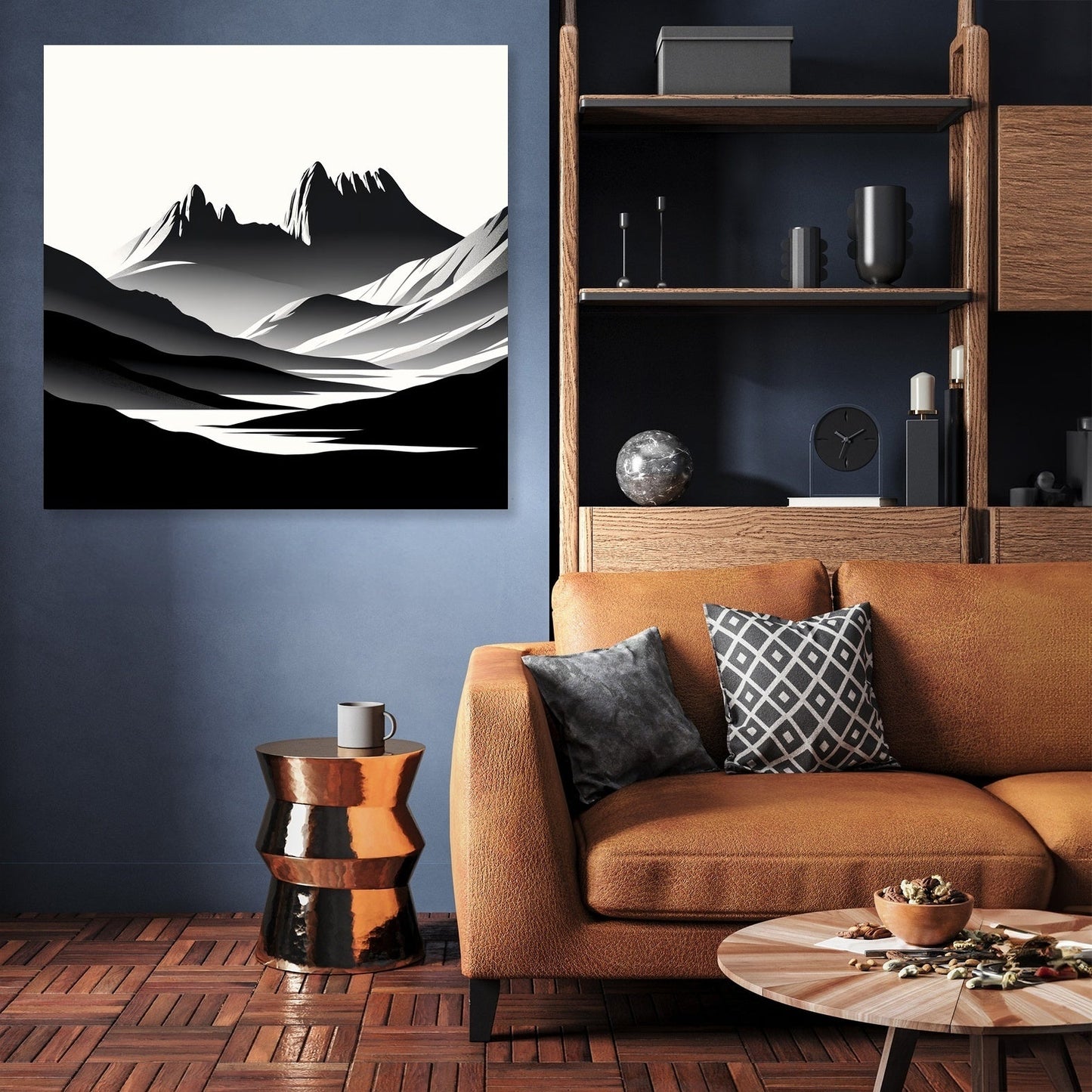 Cradle Mountain Abstract Shadows Canvas