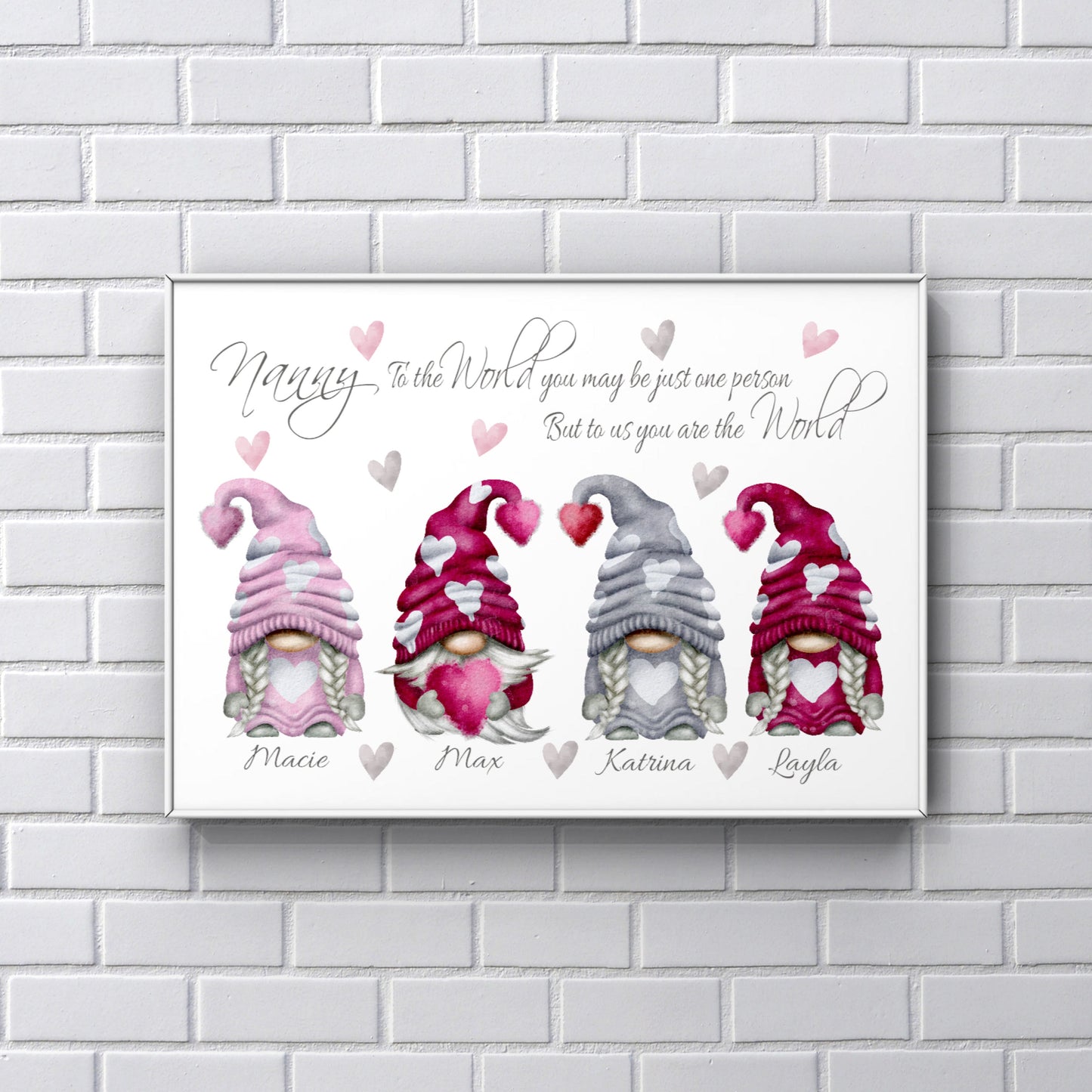 Personalised Unique Birthday Gifts For Her - Nanny Gonk print