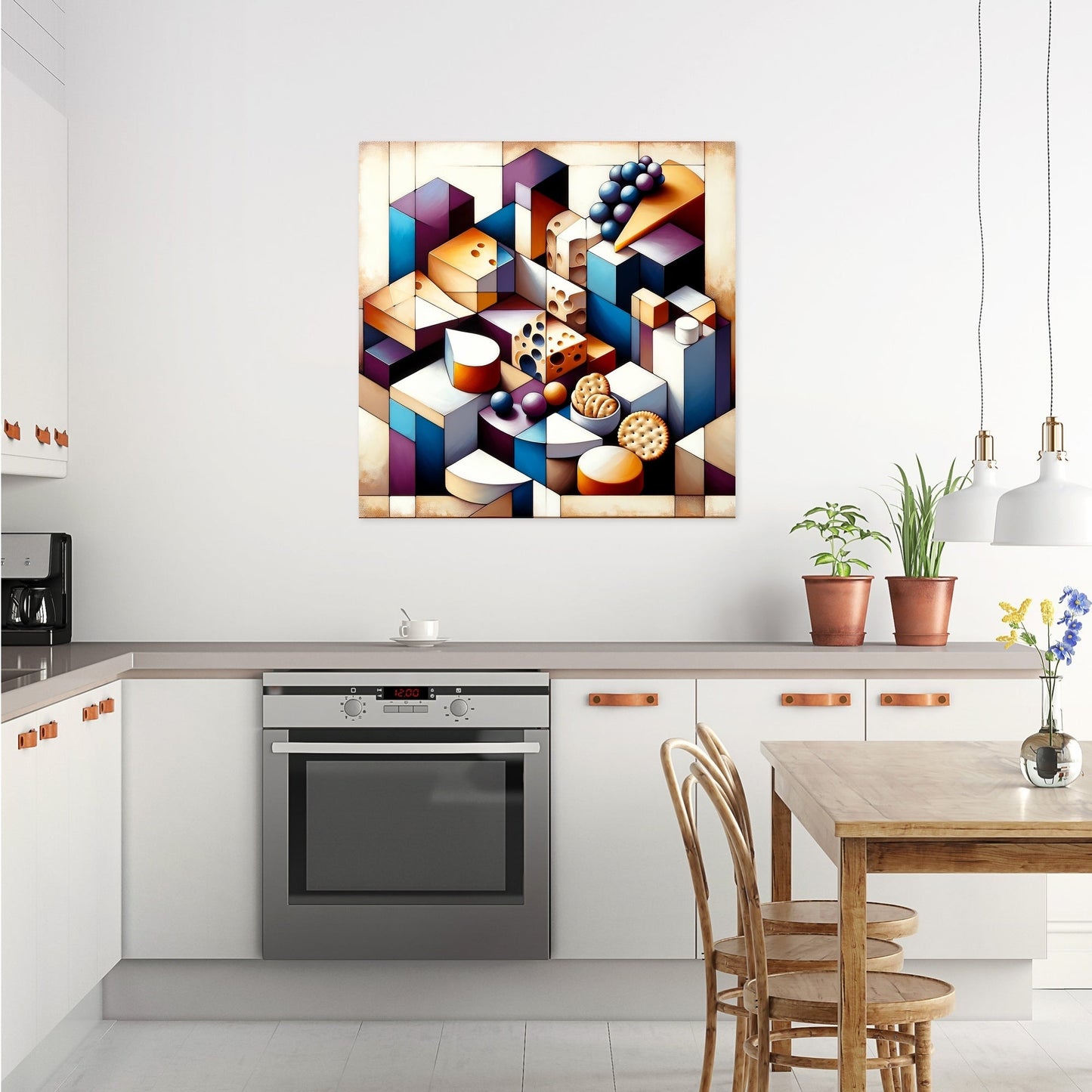 Cheese Platter Geometry Canvas