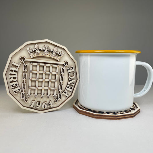 Three Pence Coaster - Handmade Tableware by Curious Rabbit ®