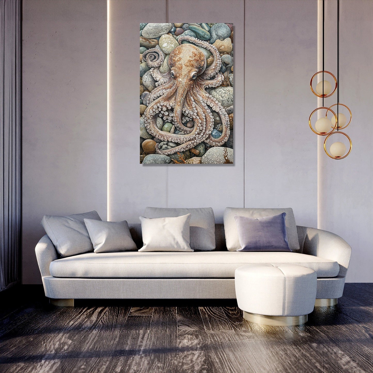 Camouflaged Octopus Canvas