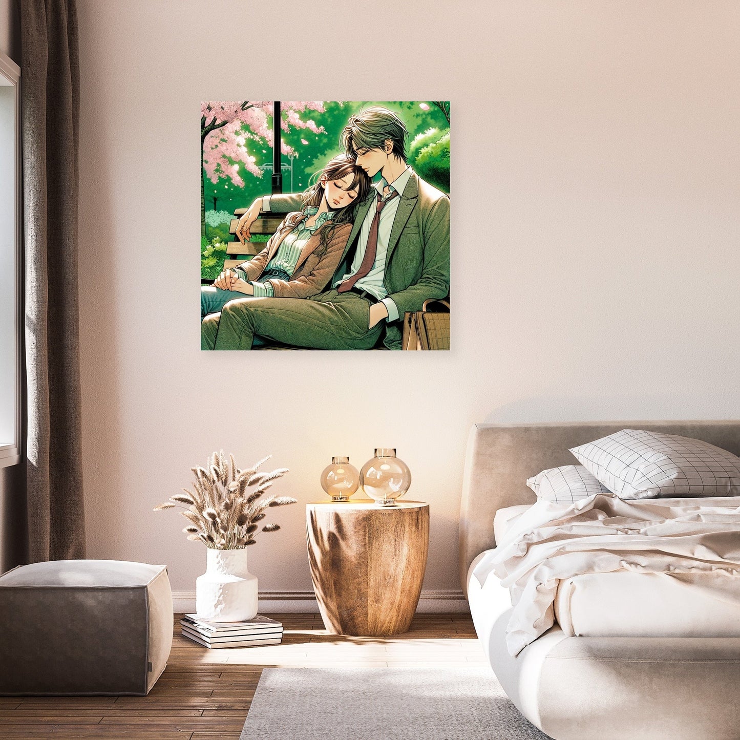 Cherry Blossom Embrace Canvas