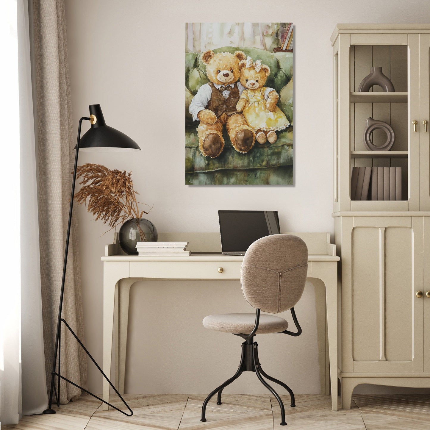 Romantic Teddy Bears Canvas