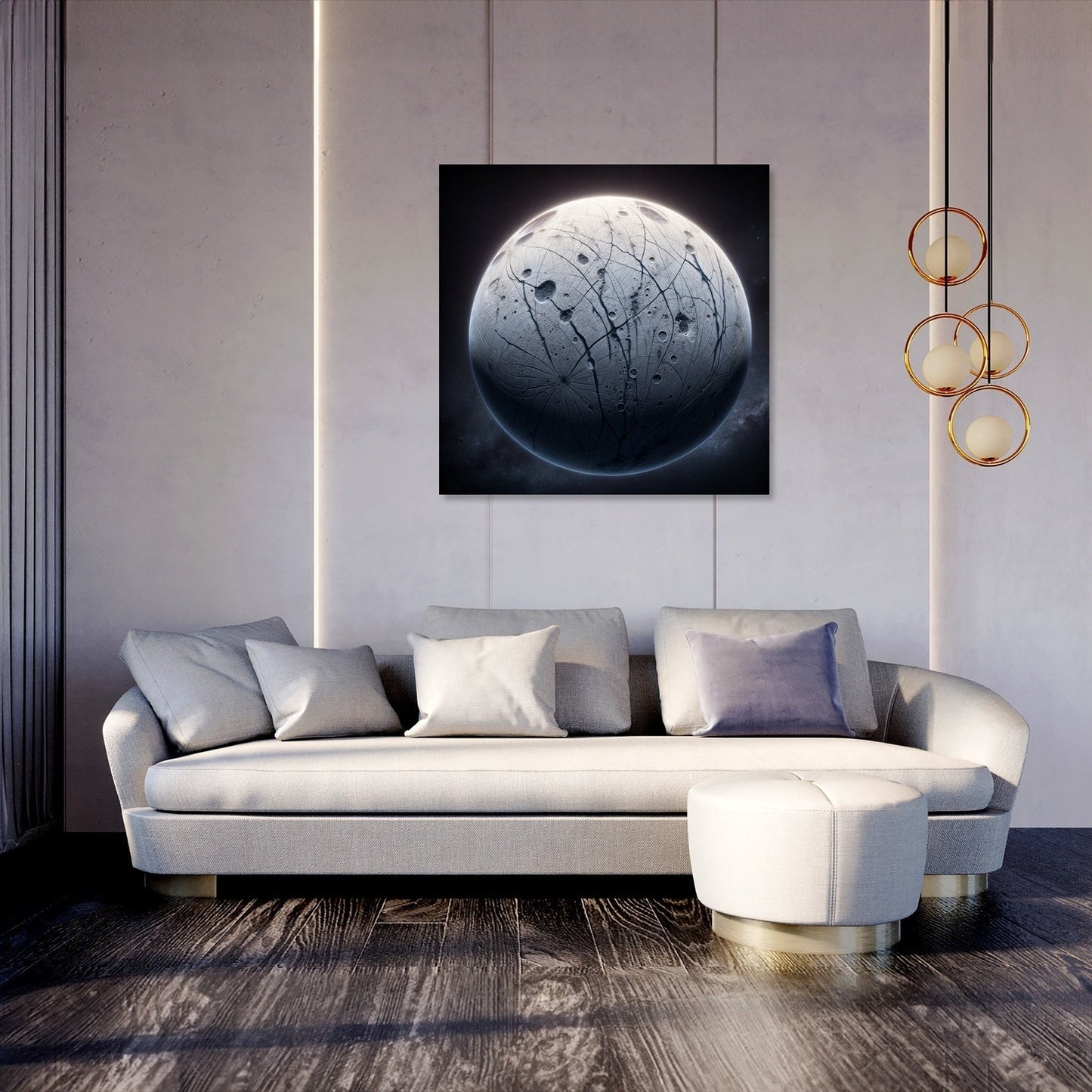 Europa's Subsurface Mystery Canvas