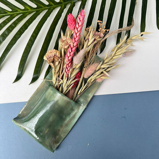 Plain Green Hanging Vase