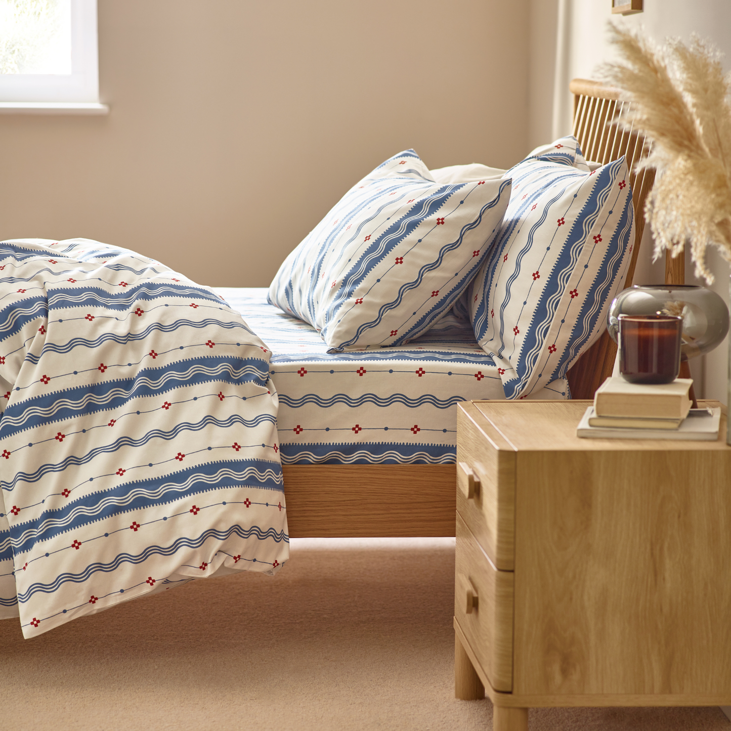 Etta Organic Cotton Duvet Cover Set – Indigo
