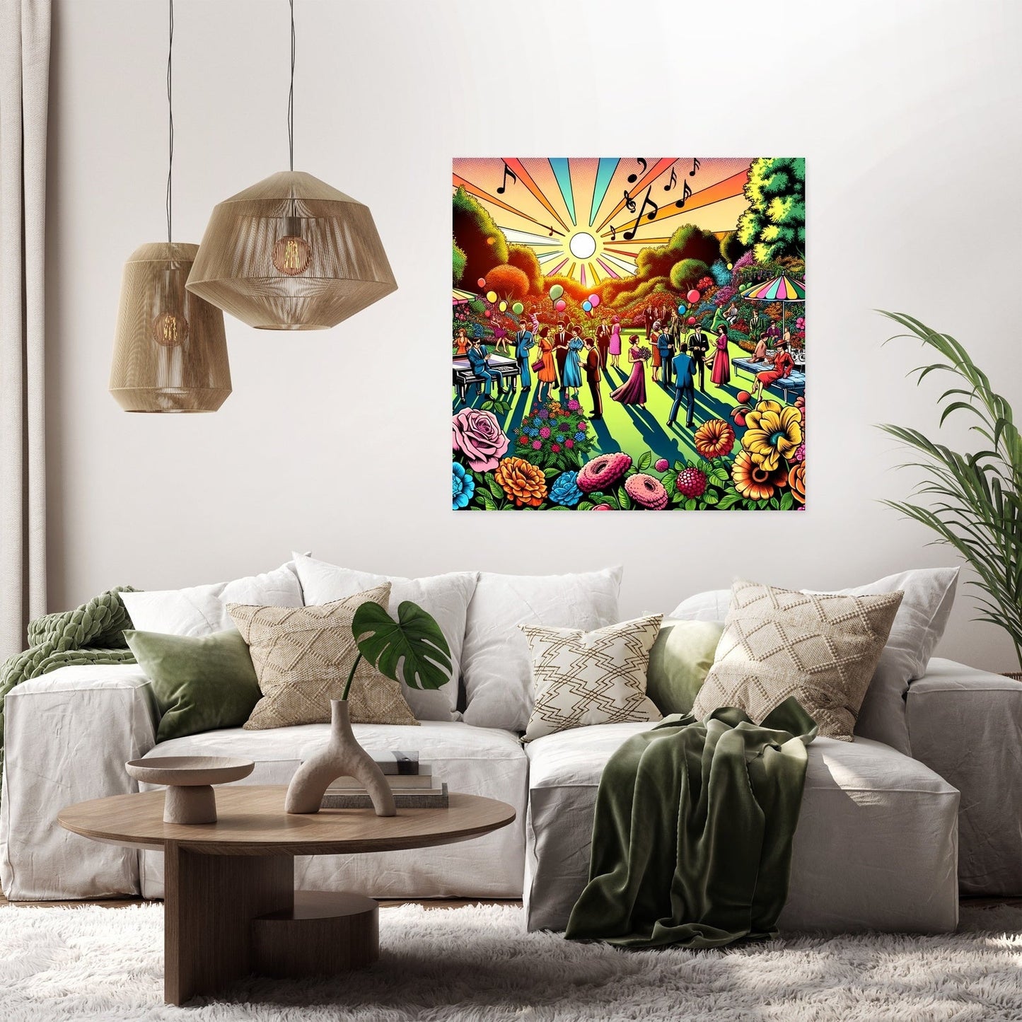 Pop Art Garden Soirée Canvas