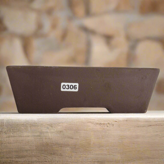 18cm Unglazed Bonsai Pot | Rectangle | 18cm x 14cm x 6cm | Brown