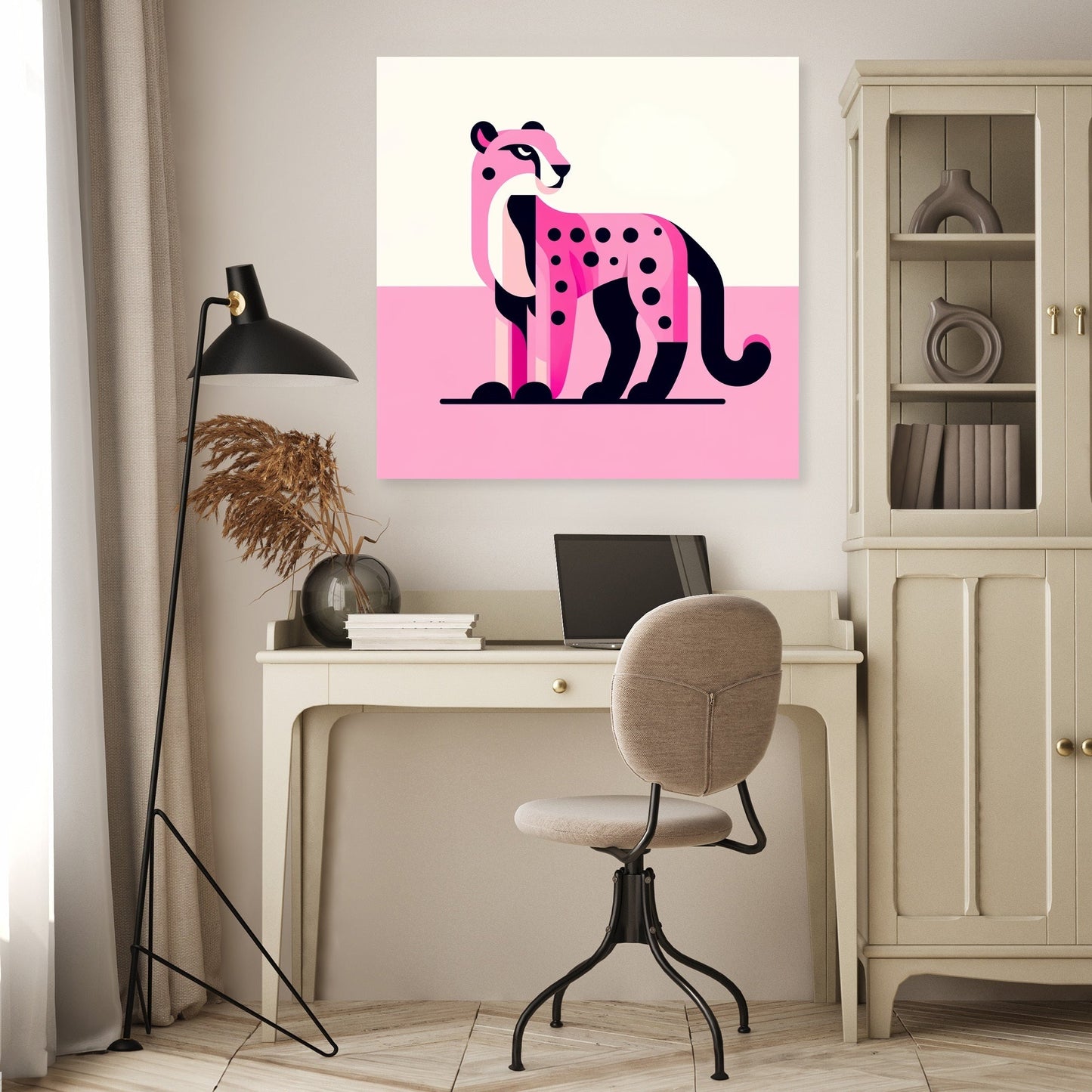 Pink Cheetah Charm Canvas