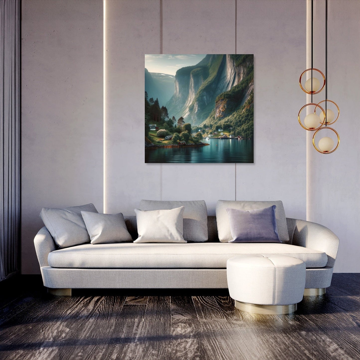Tranquil Fjord Canvas
