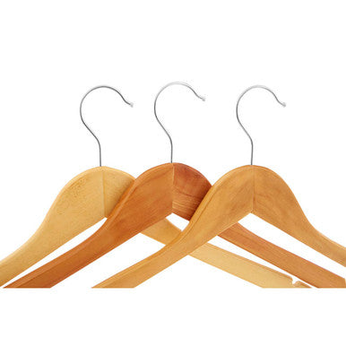 Set Of Twenty Wooden Clothes Hangers