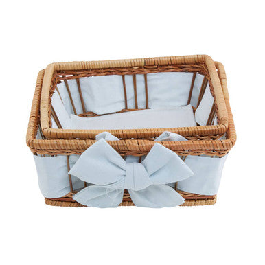 Orla Set Of Two Natural Fern Baskets with Lining
