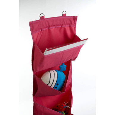 Over Door Hot Pink 4 Tier Hanging Organiser