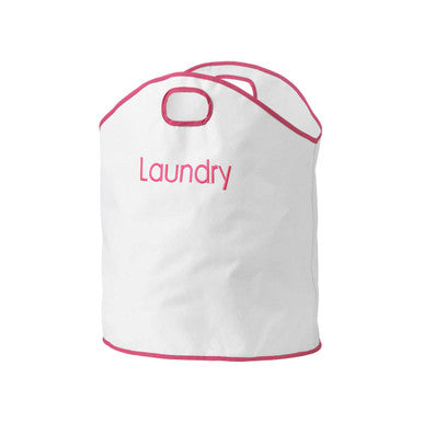 GreenLoop White and Hot Pink Laundry Bag