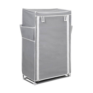 Grey With White Trim 5 Tier Shoe Rack