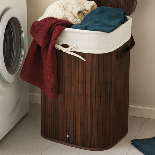 Kankyo Dark Brown Square Laundry Hamper