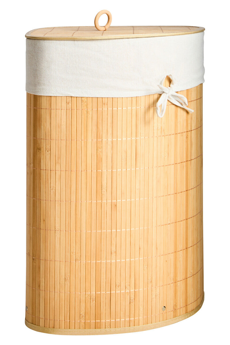 Natural Bamboo Corner Laundry Hamper | Kankyo