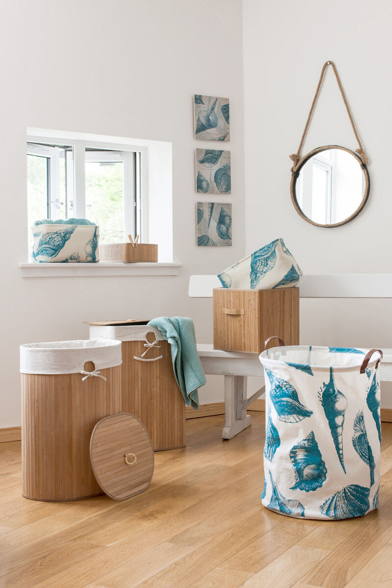 Natural Bamboo Corner Laundry Hamper | Kankyo