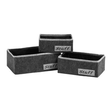 Stuff Set Of Three Rectangular Storage Boxes