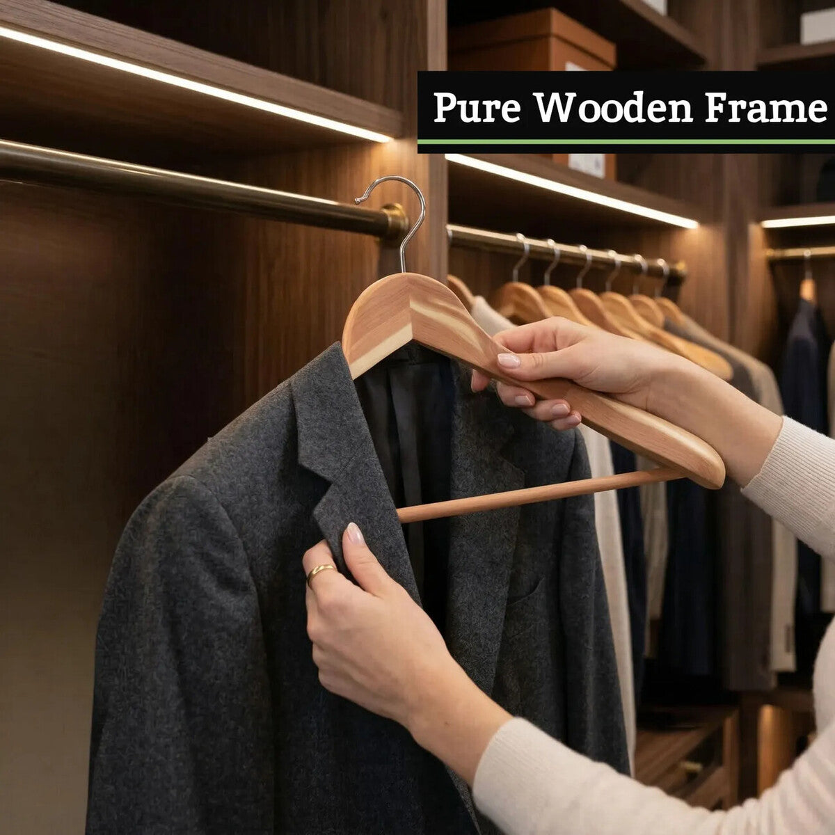 Cedar Wood Trouser Rail Clothes Hanger | The Dandy Sparrow