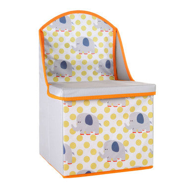 Kinderbox Grey Elephant Design Storage Box and Seat