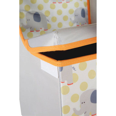 Kinderbox Grey Elephant Design Storage Box and Seat