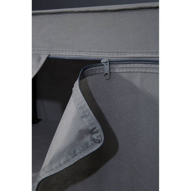 Dara Grey Fabric Wardrobe With Shelf