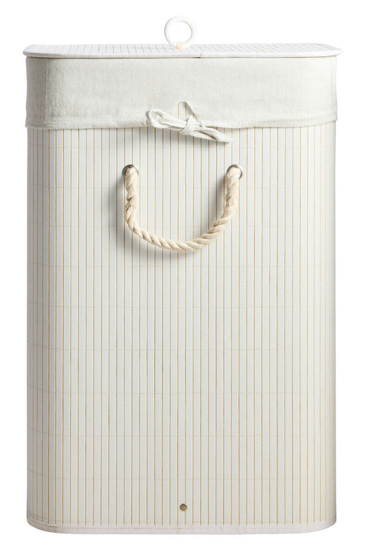 Kankyo White Bamboo Laundry Hamper