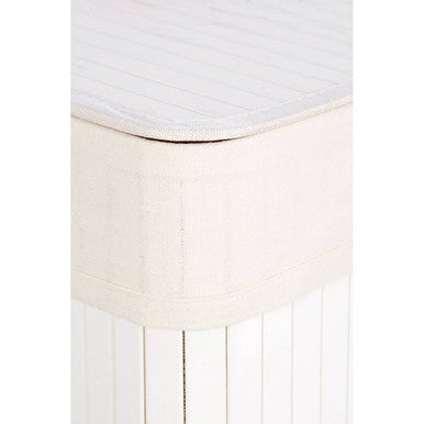 Kankyo White Bamboo Laundry Hamper