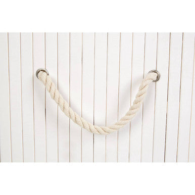 Kankyo White Bamboo Laundry Hamper