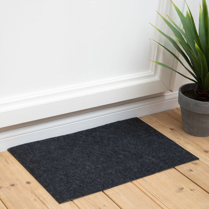 Filta Dark Grey Textured Doormat