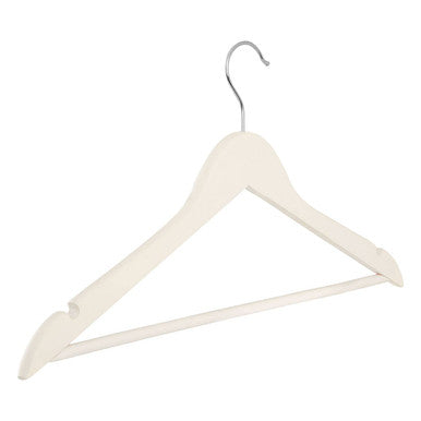 Set Of Twenty Matte White Clothes Hangers