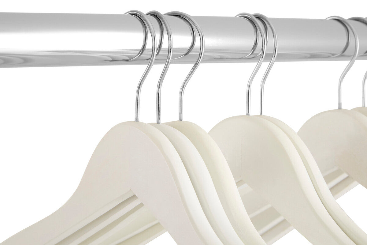 Set Of Twenty Matte White Clothes Hangers