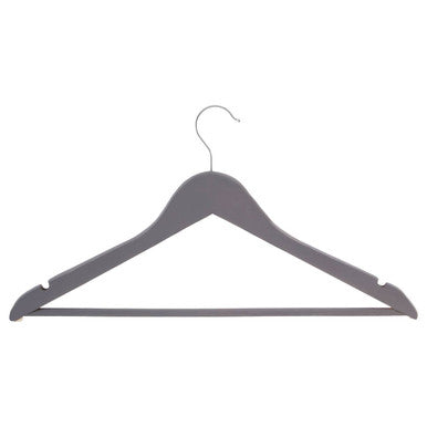 Set Of Twenty Matte Grey Clothes Hangers