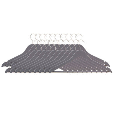 Set Of Twenty Matte Grey Clothes Hangers