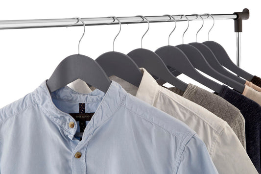 Set Of Twenty Matte Grey Clothes Hangers