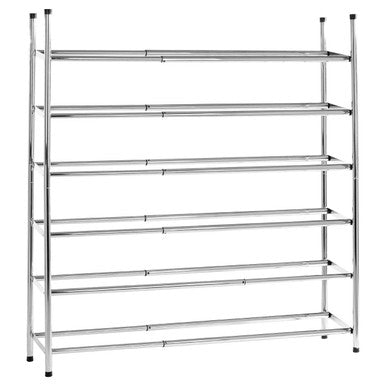 Six Tiers Chrome Shoe Rack