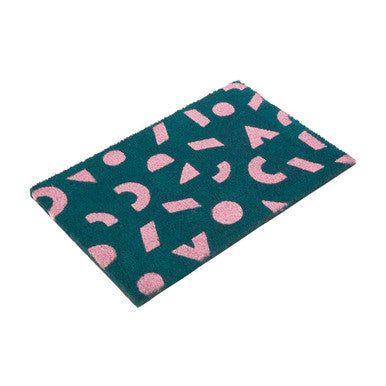Shapes Green Coir Doormat