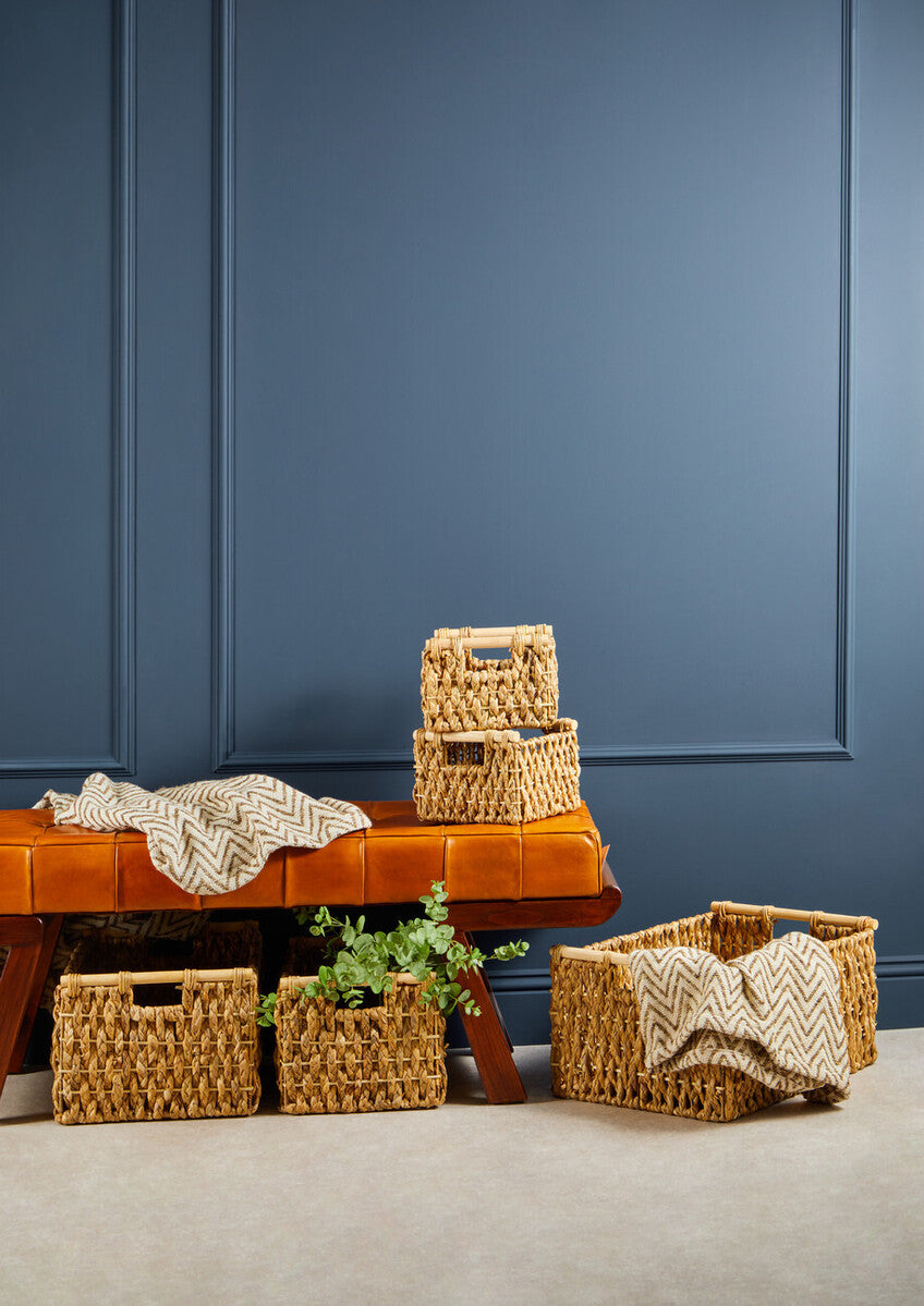 Set of 5 Water Hyacinth Storage Baskets | Lidi