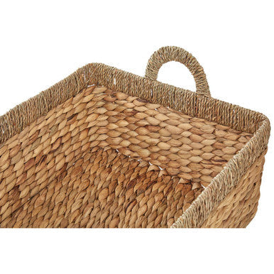 Lidi Set Of 3 Double Seagrass Rim Storage Baskets