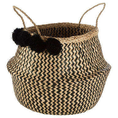 Pom Pom Seagrass Basket | Lidi