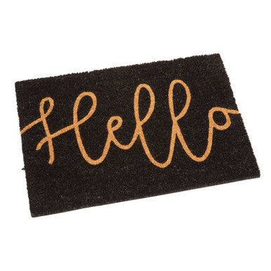 Filta Hello Black Coir Doormat